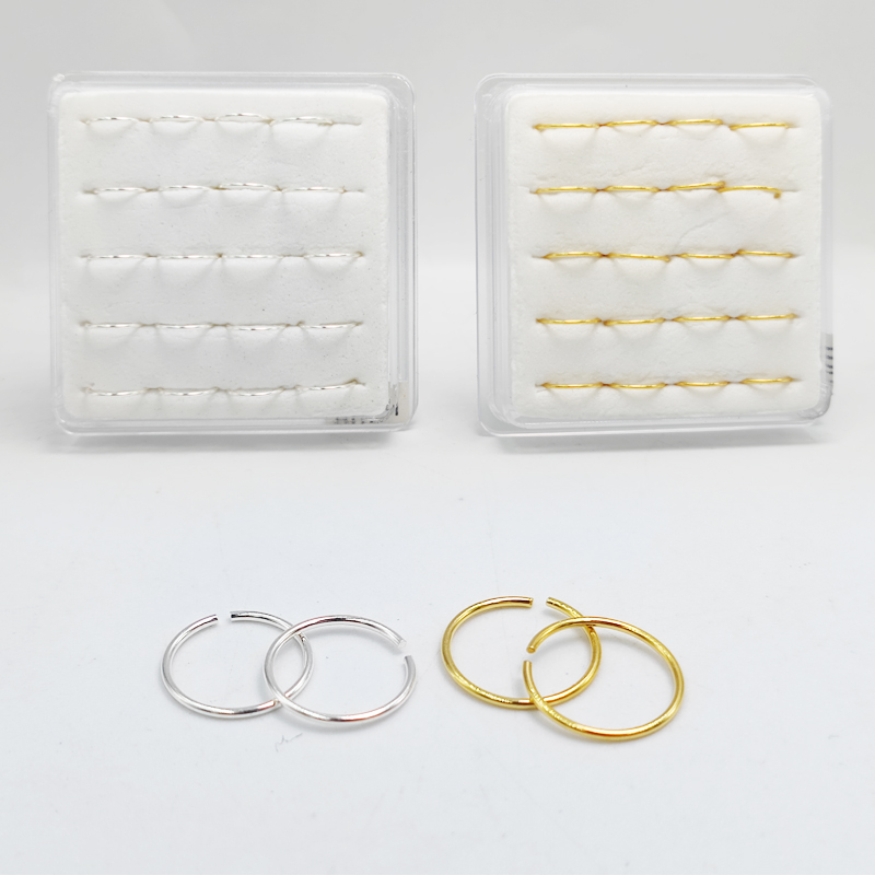 Body Jewelry Ear Piercing - 925เงินสเตอร์ลิงแหวนจมูก Hoop HuggieClassic จมูก Septum Lip