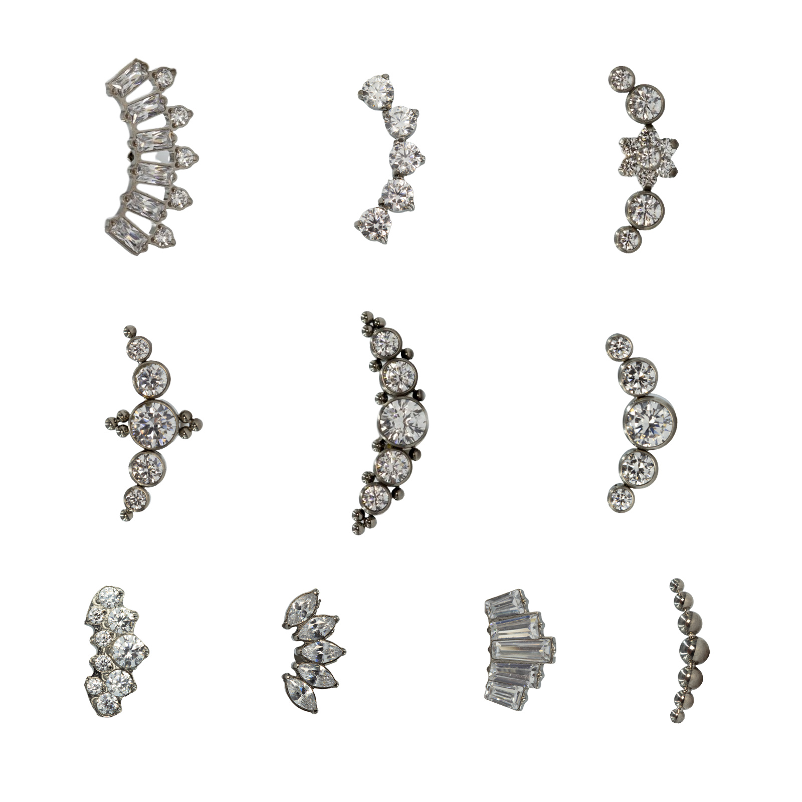 Body Jewelry Implants - 16G Implant เกรดไทเทเนียม ASTM F136 ด้ายภายใน