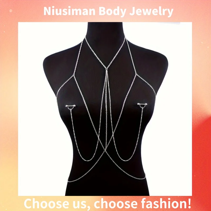 Body Jewelry Nipple Chain - 1 PC Elegant & เซ็กซี่ Body