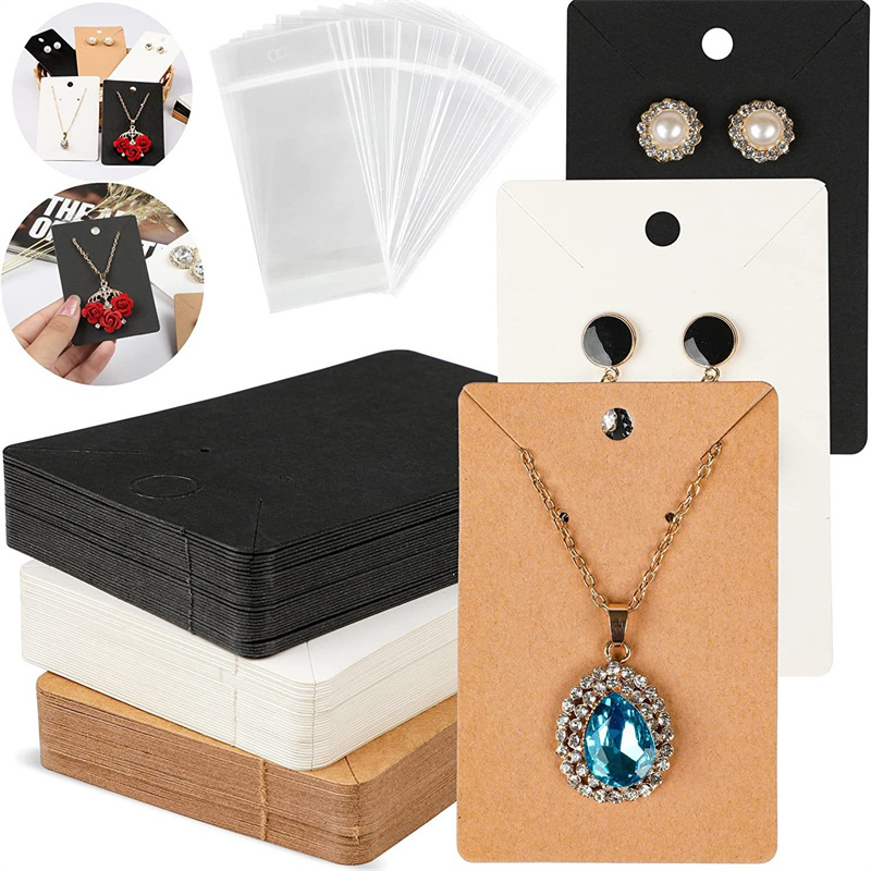 Body Jewelry Display - 50 ชิ้น 6x9 เซนติเมตรเปล่าสร้อยคอต่างหูเครื่องประดับการ์ด