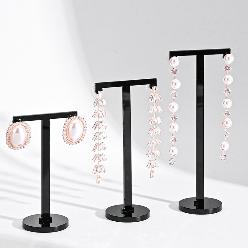 Body Jewelry Display - 6 ชิ้นอะคริลิคสีดํา/สีขาว T รูปร่างต่างหูผู้ถือต่างหูขาตั้งต่างหูเครื่องประดับต่างหูเครื่องประดับแสดง Rock