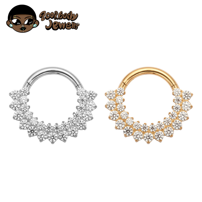 Zoor Body Jewelry - ASTM F136 ไทเทเนียม Clicker Septum แหวนจมูกเจาะ