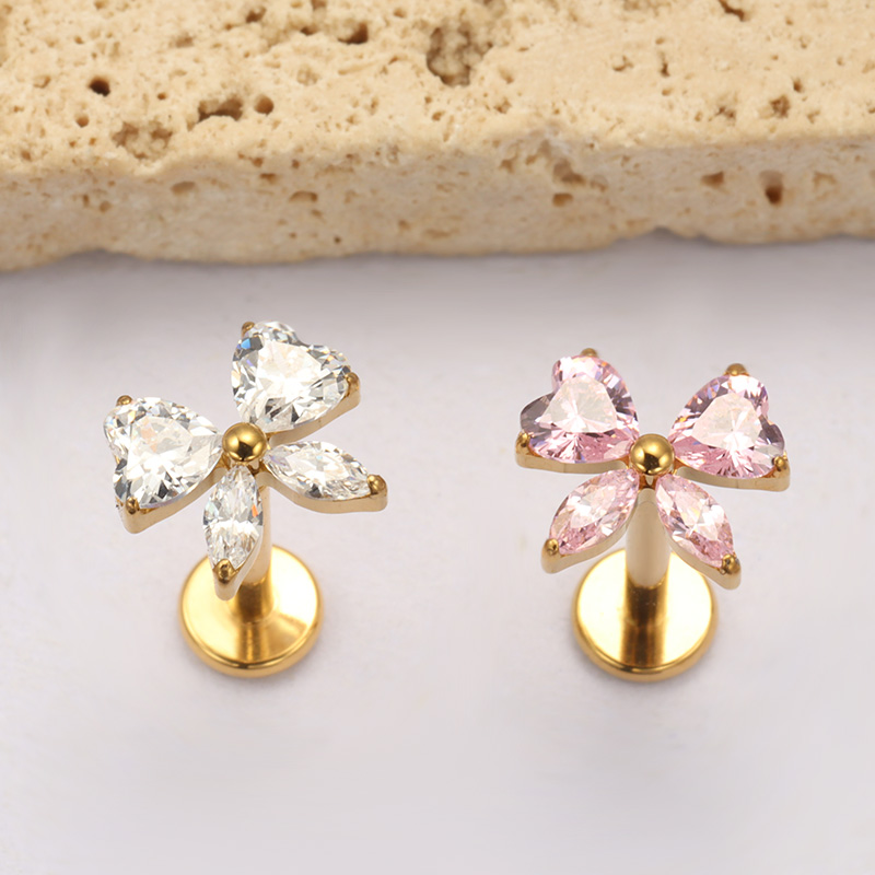 ต่างหู ASTM F136 ไทเทเนียมรูปห - Zoor Body Jewelry บทวิจารณ์และราคา