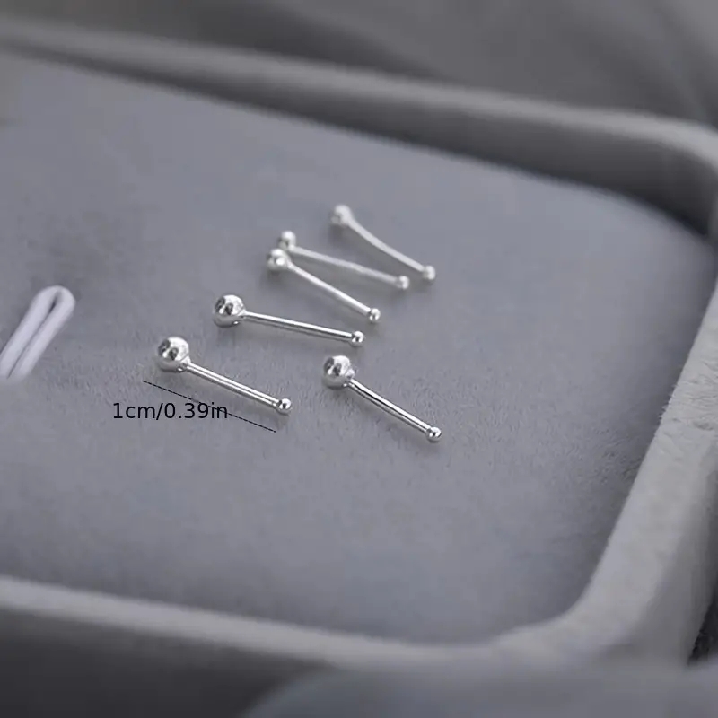 2pcs หูเจาะเข็มเงิน EAR Stick  - Body Jewelry Implants บทวิจารณ์และราคา