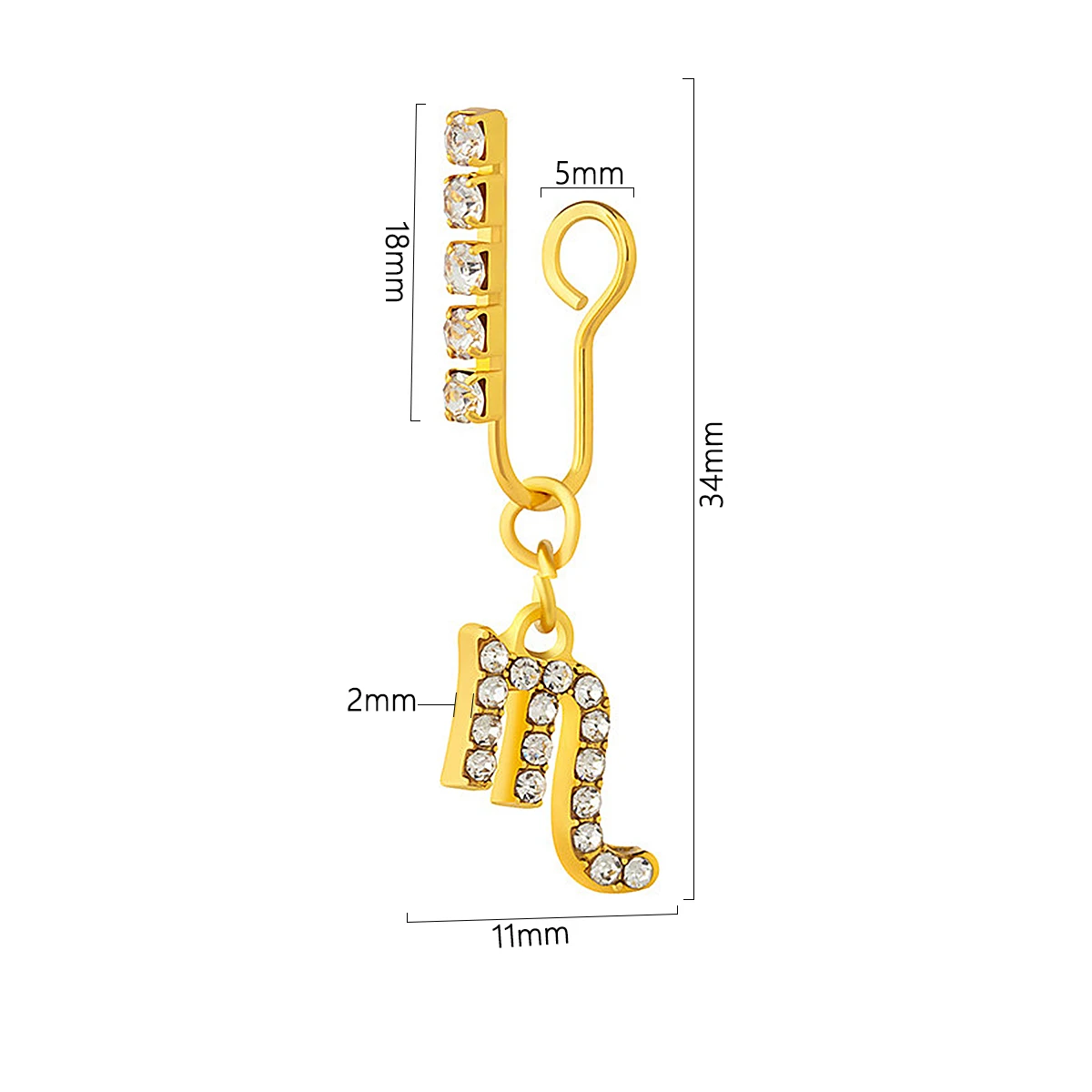 2แพ็คที่หนีบหูโลหะเซอร์คอน12คล - Body Jewelry Ear Piercing บทวิจารณ์และราคา