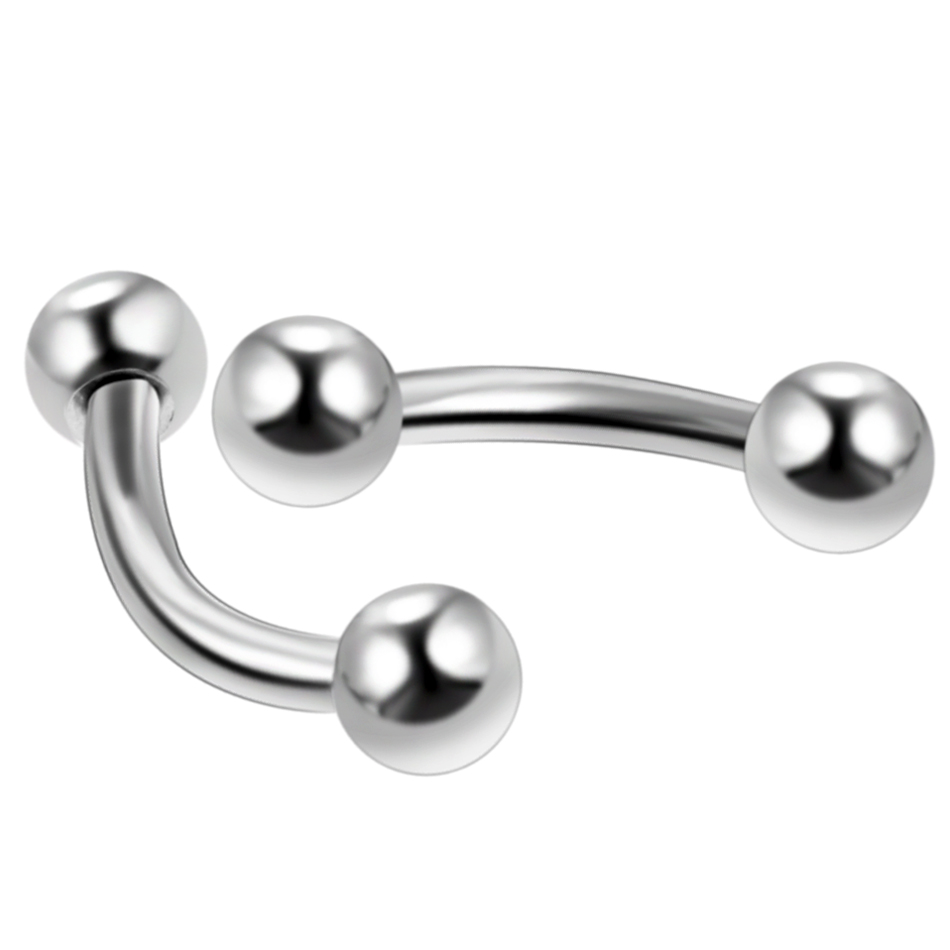 10 ชิ้น/ล็อตเหล็กคิ้วกล้วยเจาะ - Zoor Body Jewelry บทวิจารณ์และราคา