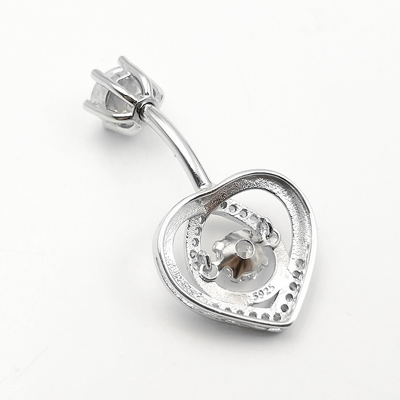 แหวนสะดือ 925 เงินสเตอร์ลิงประ - Body Jewelry Materials บทวิจารณ์และราคา