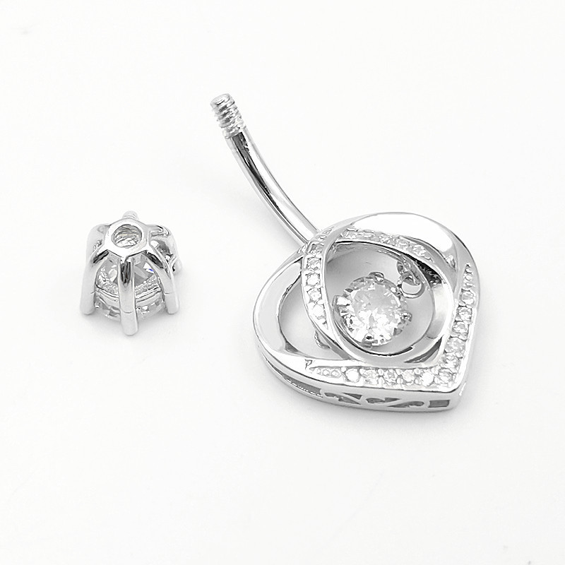 แหวนสะดือ 925 เงินสเตอร์ลิงประ - Body Jewelry Materials บทวิจารณ์และราคา