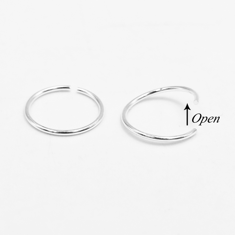 925เงินสเตอร์ลิงแหวนจมูก Hoop  - Body Jewelry Ear Piercing บทวิจารณ์และราคา
