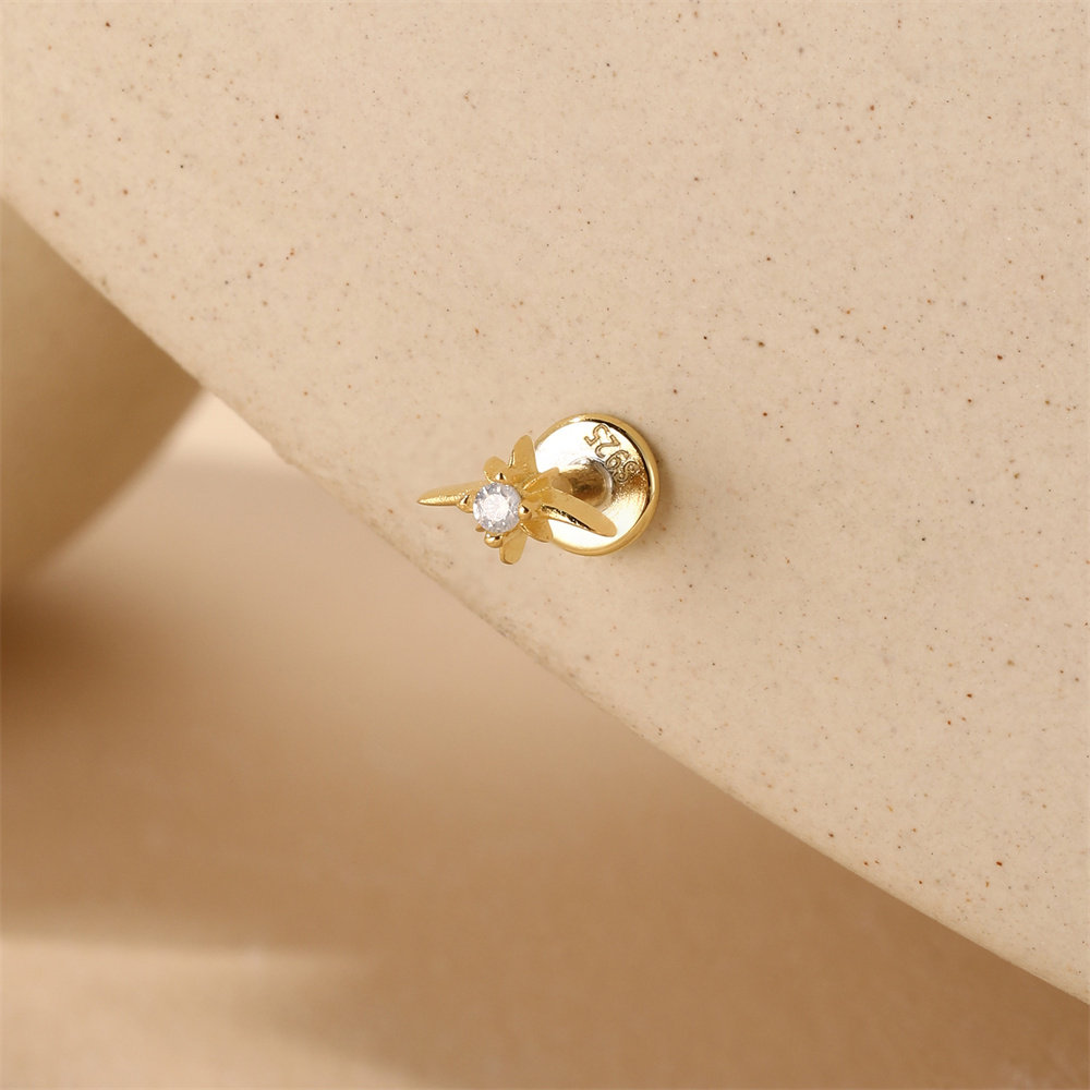 Aide 925 เงินสเตอร์ลิงหูกระดูก - Body Jewelry Ear Piercing บทวิจารณ์และราคา