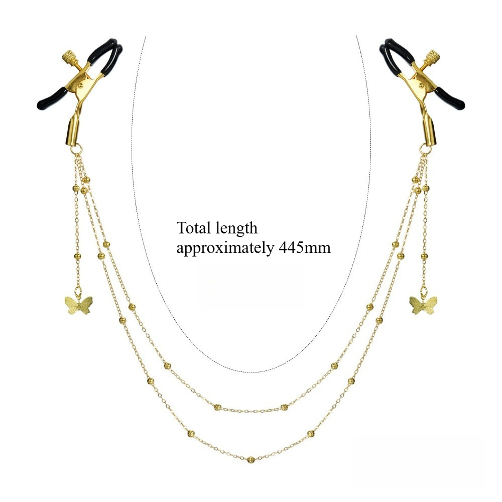 ที่หนีบหัวนมรูปผีเสื้อแบบเซ็กซ - Body Jewelry Nipple Chain บทวิจารณ์และราคา