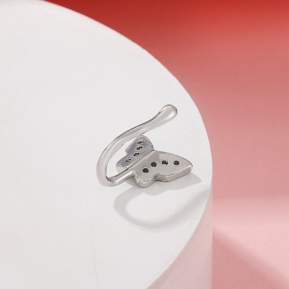 แหวนจมูกรูปผีเสื้อประดับเพชรซิ - Body Jewelry Ear Piercing บทวิจารณ์และราคา