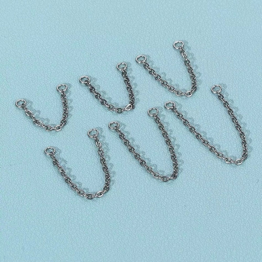 แฟชั่นโซ่จมูกไทเทเนียม โซ่คู่  - Body Jewelry Ear Piercing บทวิจารณ์และราคา