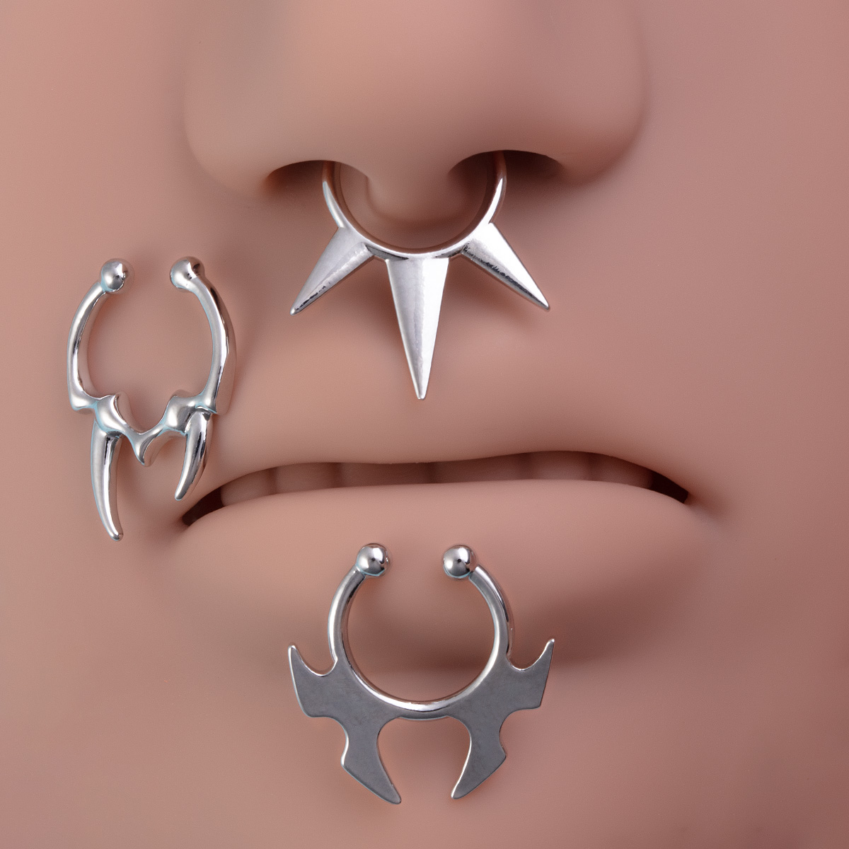 1-3pcs คลิปปลอมบนแหวนจมูก Hoop - Body Jewelry Implants บทวิจารณ์และราคา