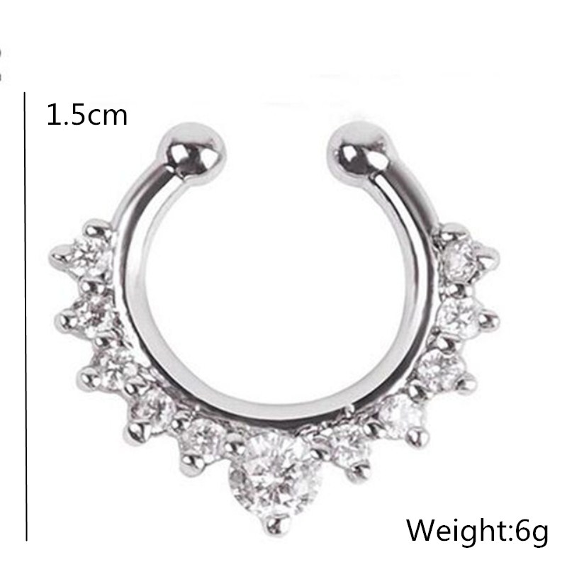 1ชิ้นที่หนีบจมูกรูปตัวยูห่วงจม - Body Jewelry Ear Piercing บทวิจารณ์และราคา