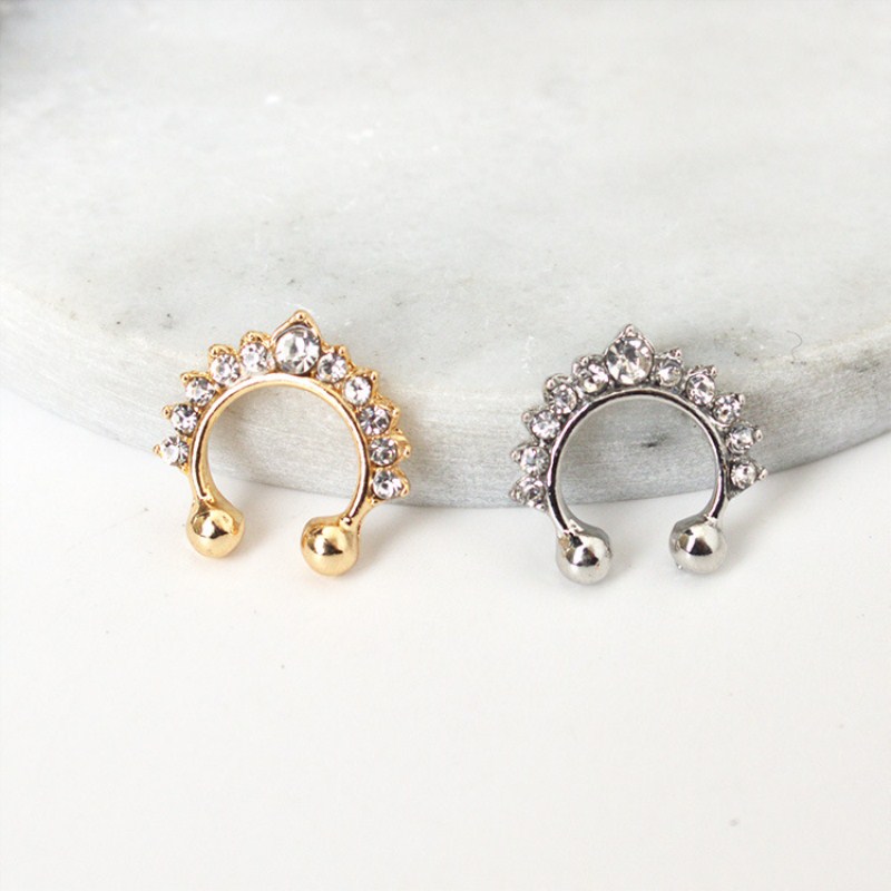 1ชิ้นที่หนีบจมูกรูปตัวยูห่วงจม - Body Jewelry Ear Piercing บทวิจารณ์และราคา