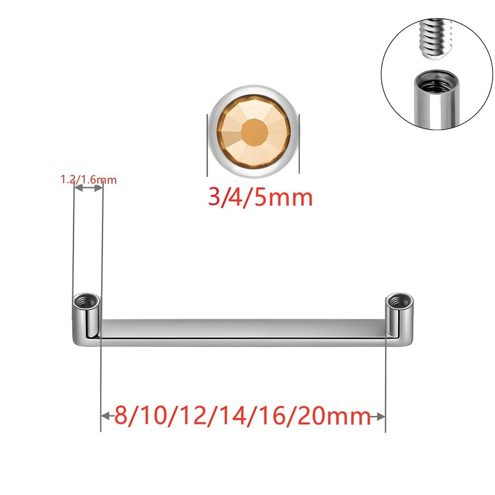 จิวเจาะผิวหนังไทเทเนียม ASTM F - Body Jewelry Implants บทวิจารณ์และราคา