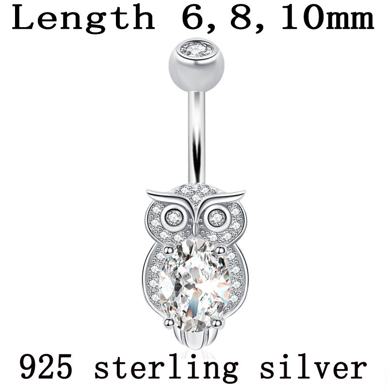 แหวนสะดือจริง 925 เงินสเตอร์ลิ - Body Jewelry Materials บทวิจารณ์และราคา