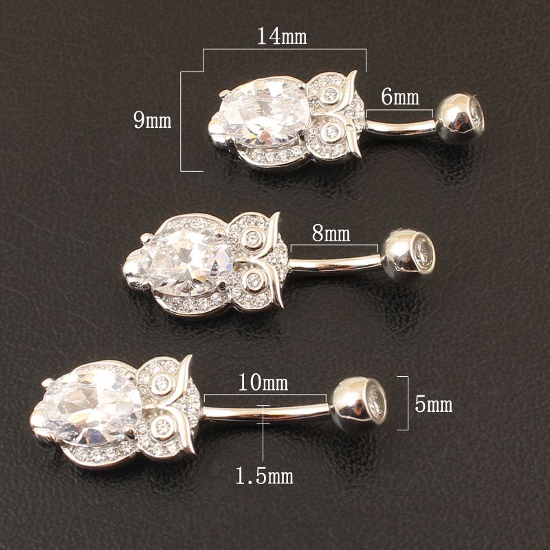 แหวนสะดือจริง 925 เงินสเตอร์ลิ - Body Jewelry Materials บทวิจารณ์และราคา