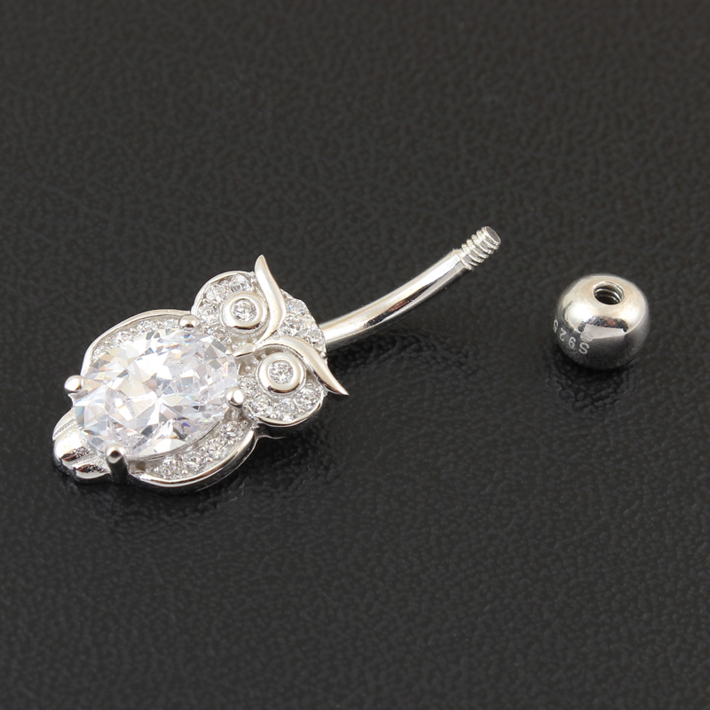 แหวนสะดือจริง 925 เงินสเตอร์ลิ - Body Jewelry Materials บทวิจารณ์และราคา