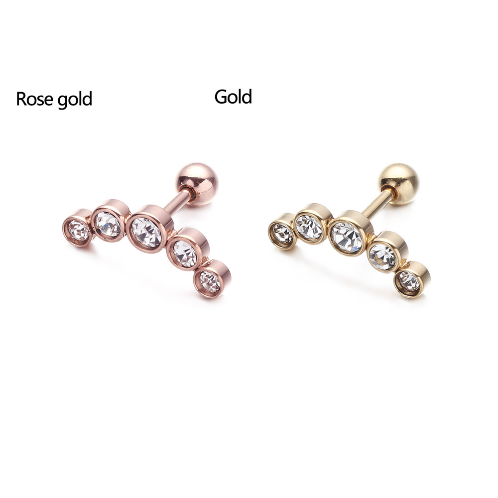 ต่างหูแฟชั่นคริสตัลอัญมณีโอปอล - Body Jewelry Ear Piercing บทวิจารณ์และราคา