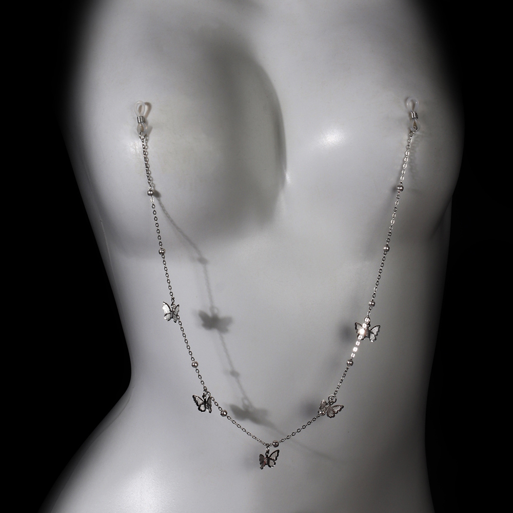 บราโซ่โลหะรูปผีเสื้อสุดเซ็กซี่ - Body Jewelry Nipple Chain บทวิจารณ์และราคา