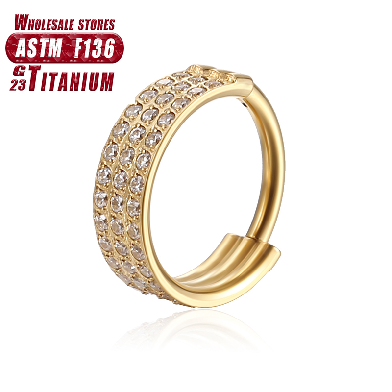 F136 ไทเทเนียมแหวนจมูก Implant - Body Jewelry Implants บทวิจารณ์และราคา