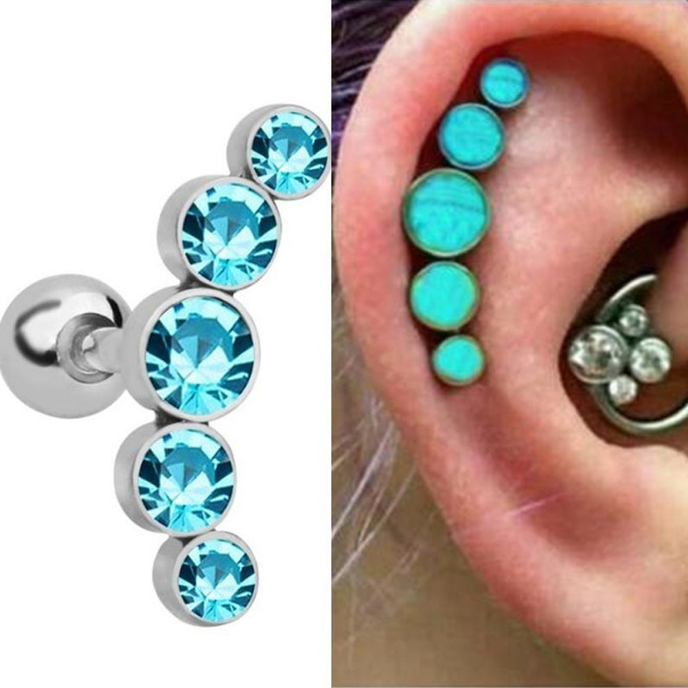 ต่างหูแฟชั่นสแตนเลสแท้ 16G แบบ - Body Jewelry Ear Piercing บทวิจารณ์และราคา