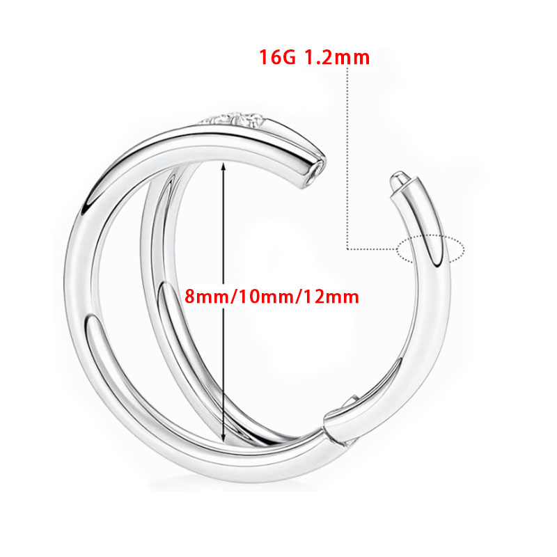 ASTM F136 ไทเทเนียม 16G Moon แ - Zoor Body Jewelry บทวิจารณ์และราคา