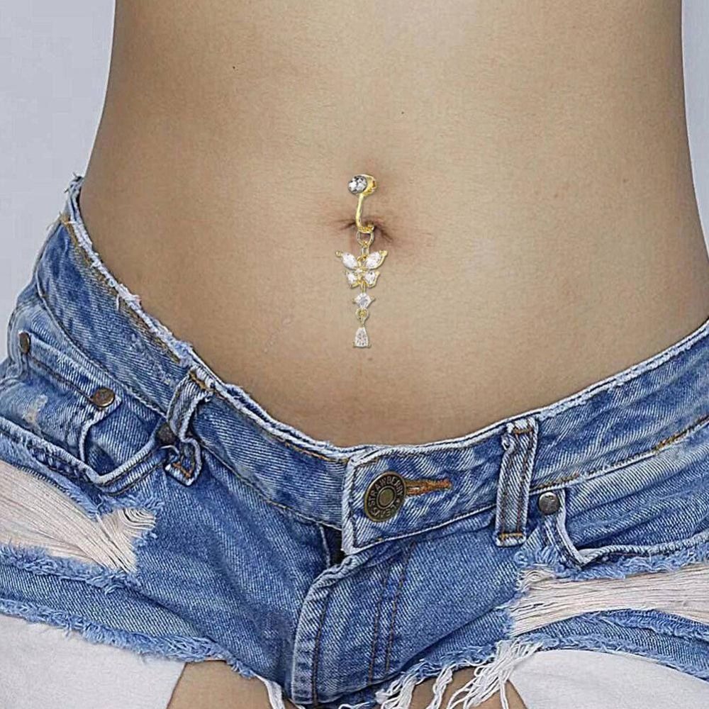 คลิปหนีบสะดือลายผีเสื้อ ประดับ - Body Jewelry Materials บทวิจารณ์และราคา