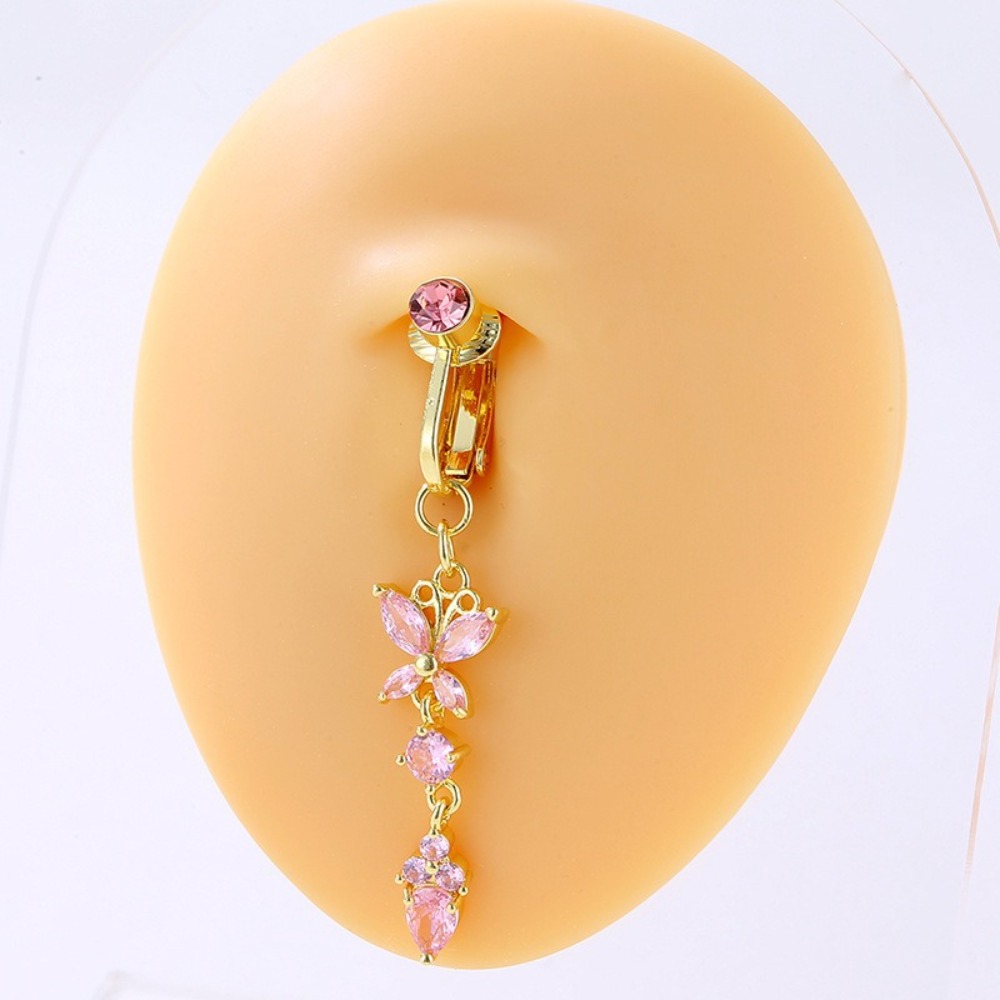 คลิปหนีบสะดือลายผีเสื้อ ประดับ - Body Jewelry Materials บทวิจารณ์และราคา