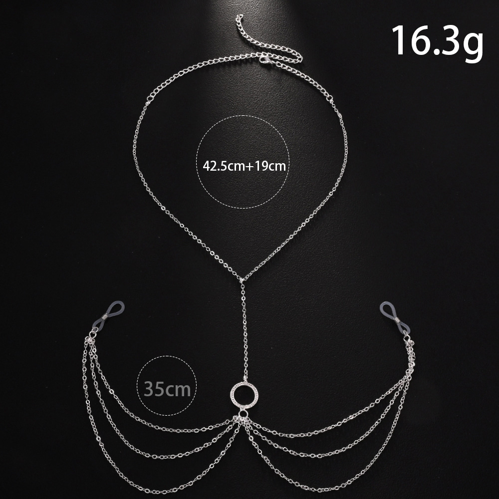 Hollow รอบจุกนมโซ่ไม่เจาะเครื่ - Body Jewelry Nipple Chain บทวิจารณ์และราคา