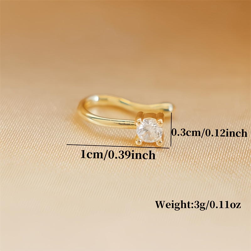 แหวนจมูกทรงกลมแบบไม่เจาะรู 1 ช - Body Jewelry Materials บทวิจารณ์และราคา