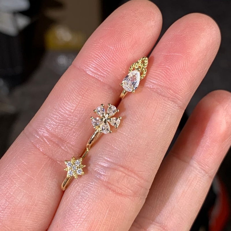 ชุดคลิปหนีบจมูกสไตล์ฝรั่งเศส 3 - Body Jewelry Materials บทวิจารณ์และราคา