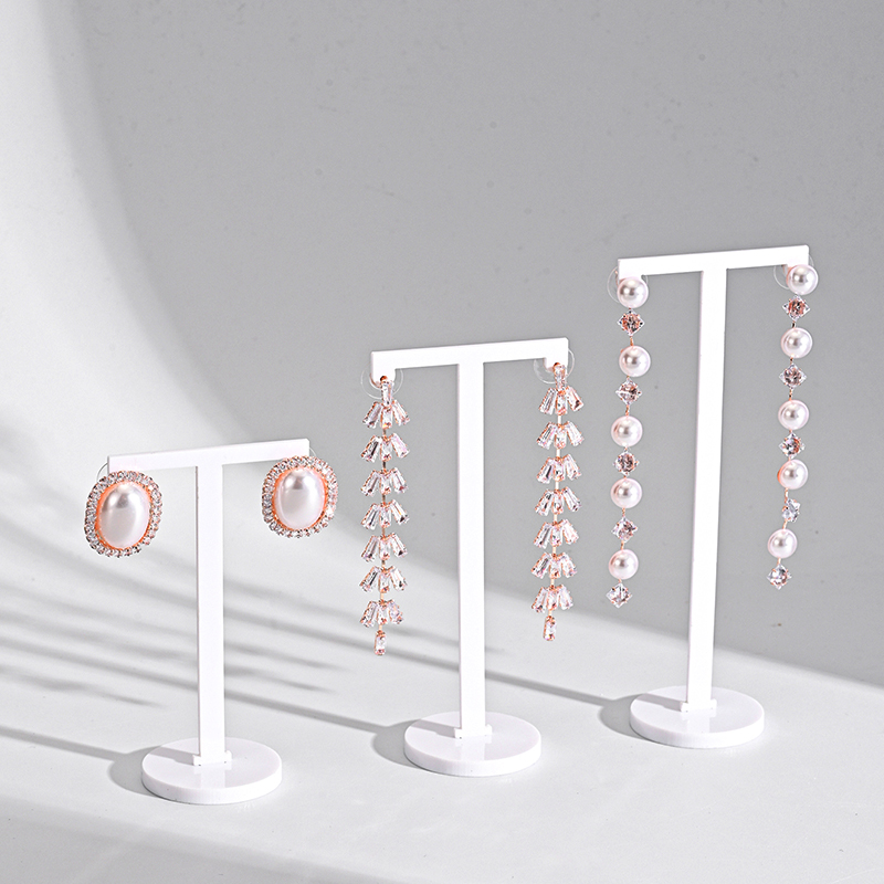 6 ชิ้นอะคริลิคสีดํา/สีขาว T รู - Body Jewelry Display บทวิจารณ์และราคา