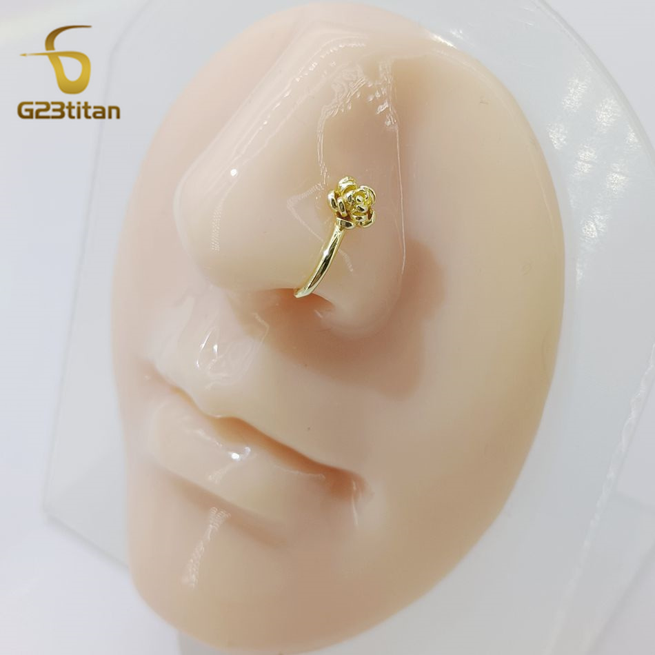 คลิปหนีบจมูกคริสตัลทองแดงรูปดอ - Body Jewelry Ear Piercing บทวิจารณ์และราคา
