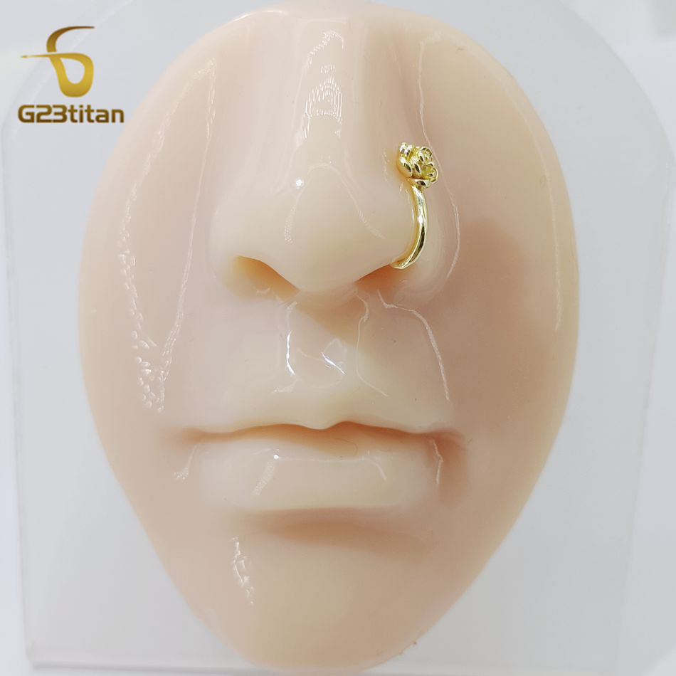 คลิปหนีบจมูกคริสตัลทองแดงรูปดอ - Body Jewelry Ear Piercing บทวิจารณ์และราคา