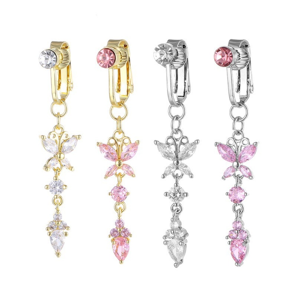 คลิปหนีบสะดือรูปผีเสื้อ ประดับ - Body Jewelry Materials บทวิจารณ์และราคา