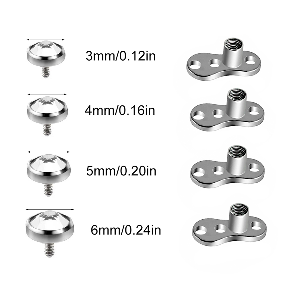 9PCS-1PC เหล็กผ่าตัด Skin DIVE - Body Jewelry Implants บทวิจารณ์และราคา