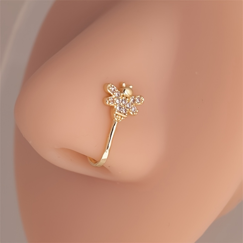 แหวนจมูกแบบไม่เจาะรูรูปผึ้งน้อ - Body Jewelry Materials บทวิจารณ์และราคา
