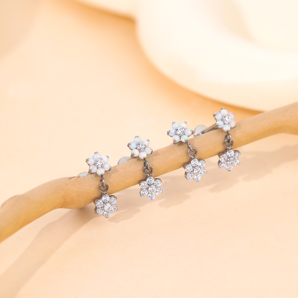 1 PC ไทเทเนียม EAR STUD กระดูก - Zoor Body Jewelry บทวิจารณ์และราคา